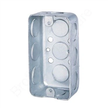 2x4 আয়তক্ষেত্র স্টেইনলেস স্টীল বৈদ্যুতিক জংশন বক্স